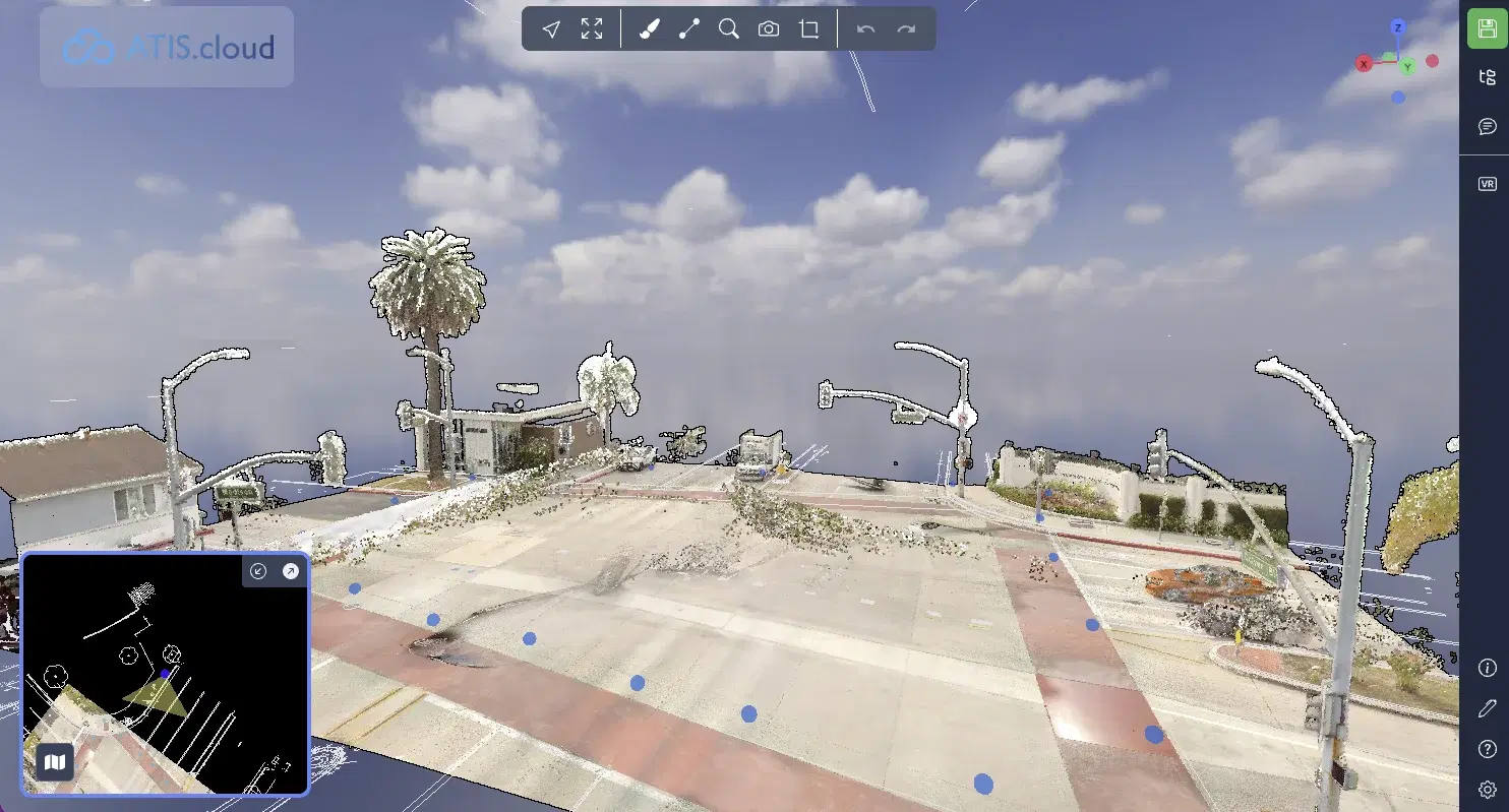 App 3D ATIS.cloud : visualisation d'un nuage de points dans le navigateur
