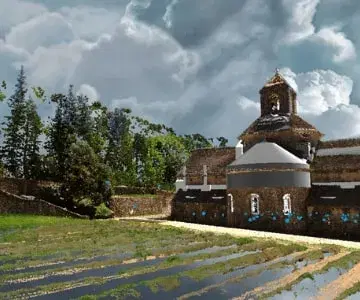 Nuage de points 3D d'une abbaye patrimoine historique - 83 Go - FARO Focus S350