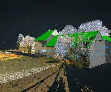 3D point cloud of an old farm - 226 GB - FARO Focus S350 scanner
